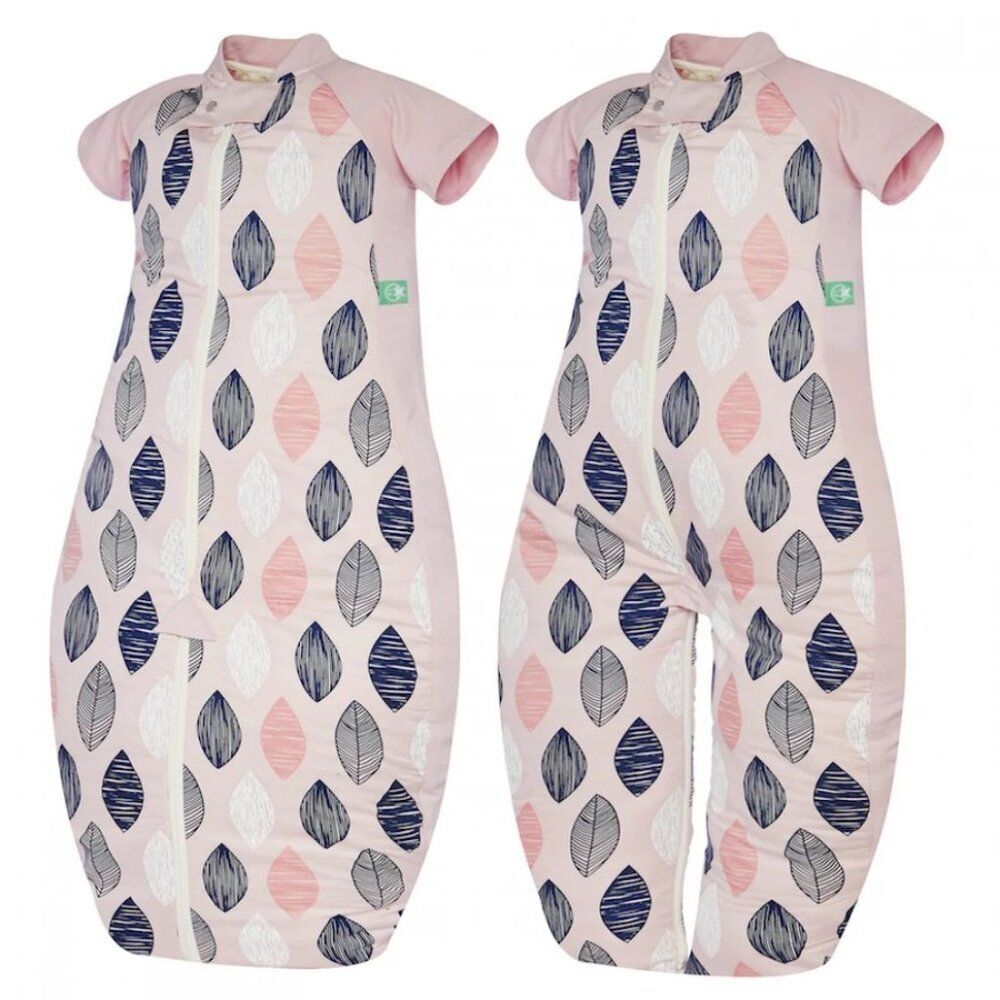 ErgoPouch Sleep Suit Bag (1.0 tog) Size 2-12 months Pink Leaf